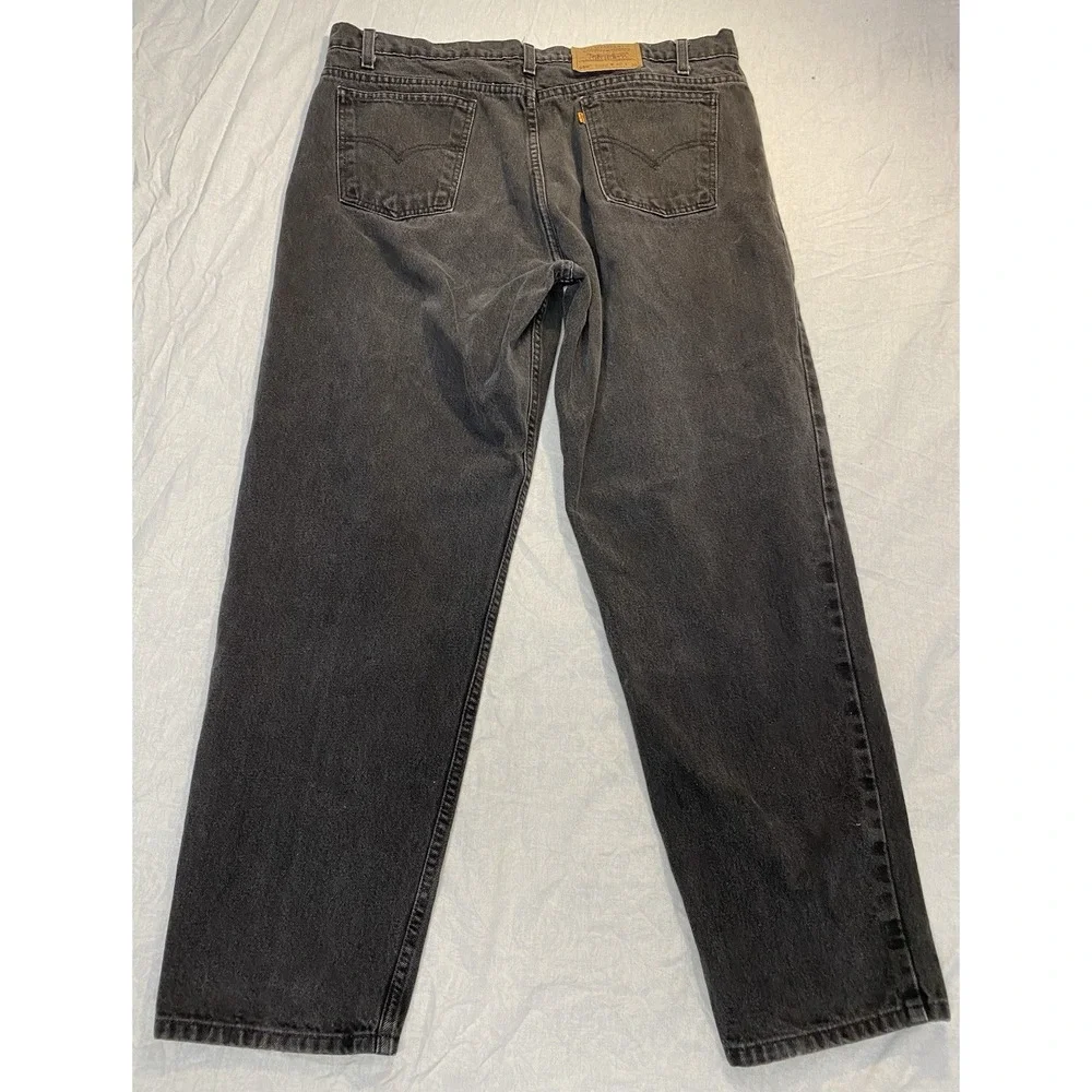 Levi's 550 Relaxed Fit Jeans Men's 40x30 Black Gray Tapered Leg Denim